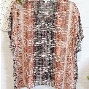 CAbi sheer boxy top. Size small. Oversized. EUC